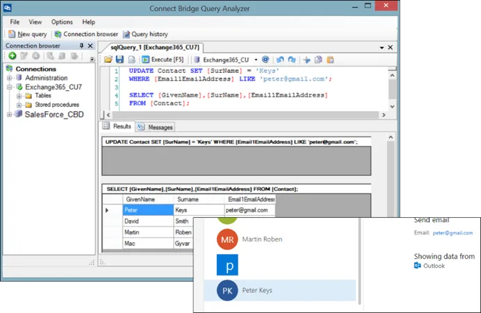 Intégration SQL des images Exchange et Salesforce 7