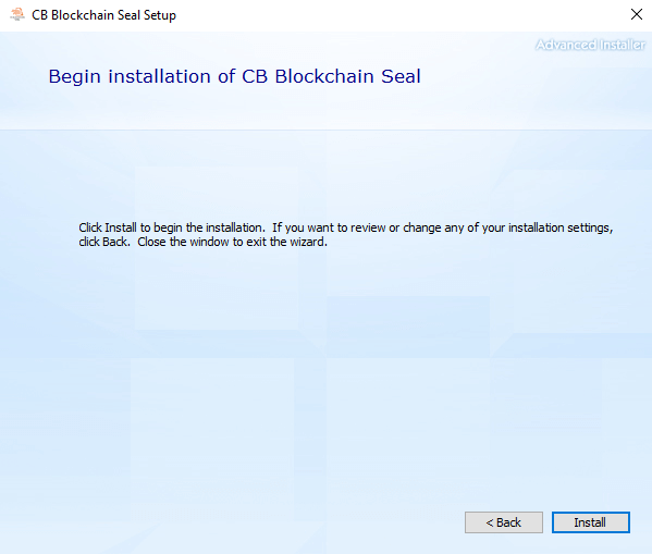 CB Blockchain Seal