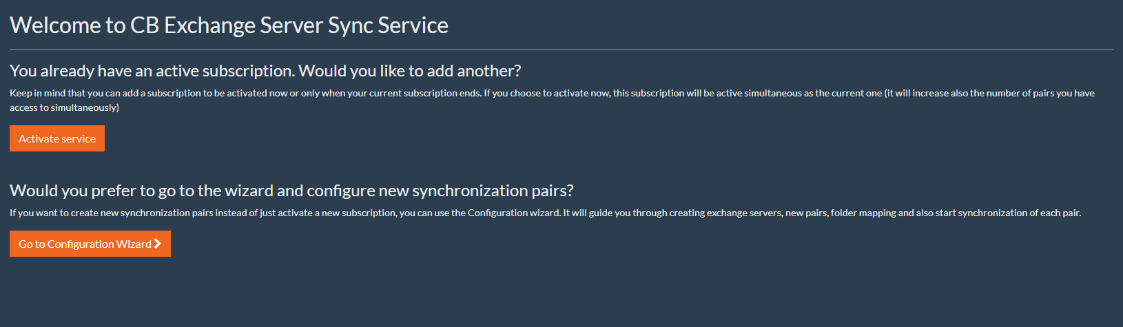 CB Exchange Server SyncOnline Documentation