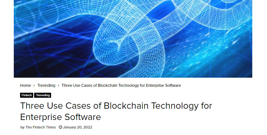 Imagem em destaque para "Três casos de utilização da tecnologia Blockchain para software empresarial"