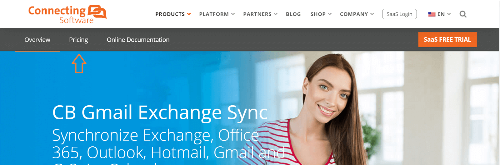 CB Gmail Exchange Sync product page