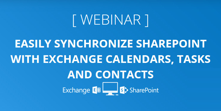 Webinar - Sincronize facilmente o SharePoint com o Exchange