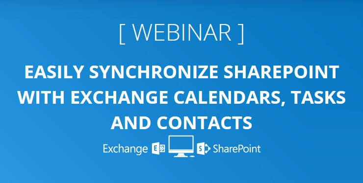 Webinaire - Synchroniser facilement SharePoint avec Exchange