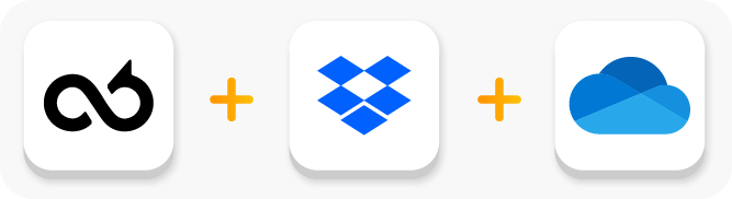 Dracoon + Dropbox + OneDrive