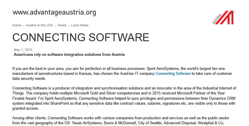 Featured image for "Gli americani si affidano alle soluzioni di integrazione software dell'Austria"