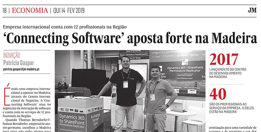 Imagem em destaque para ""Connecting software" é uma aposta importante na Madeira"