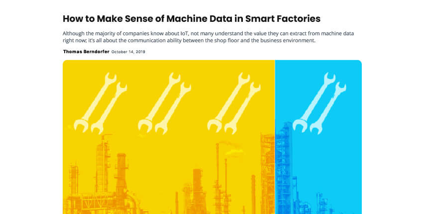 Featured image for "Cómo dar sentido a los datos de las máquinas en las fábricas inteligentes"