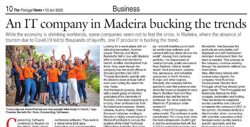 Featured image for "Un'azienda IT di Madeira in controtendenza"