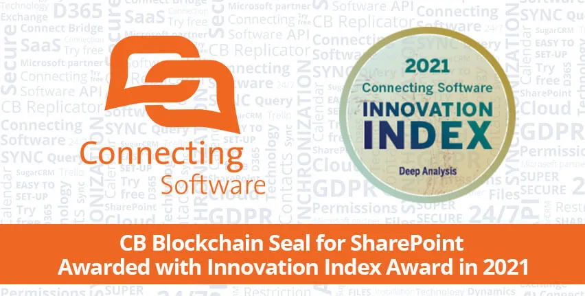 notre-sollution-CB-Blockchain-Seal-SharePoint-récompensé par un prix de l'index de l'innovation