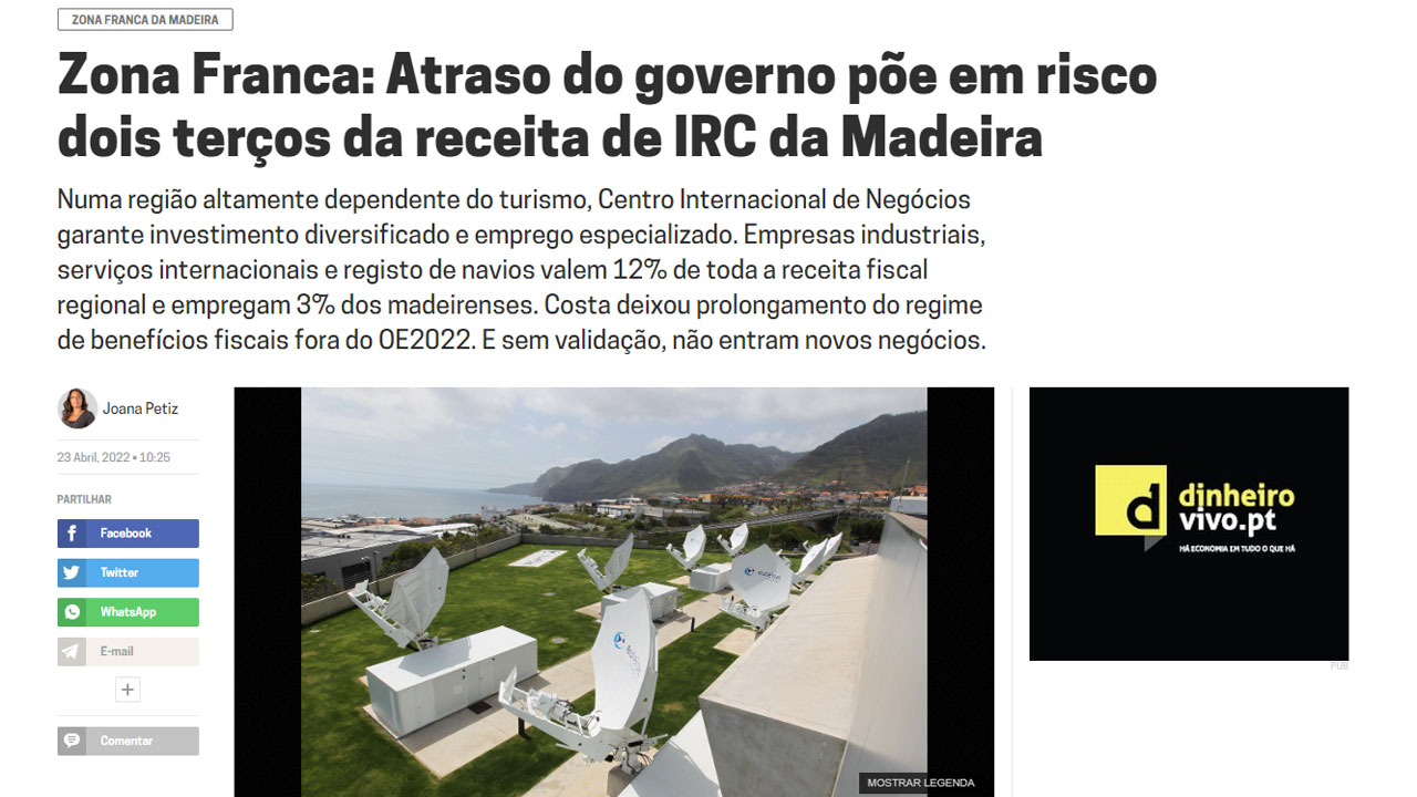 Free Trade Zone: Government delay jeopardizes two-thirds of Madeira's IRC revenue" の特集画像です。