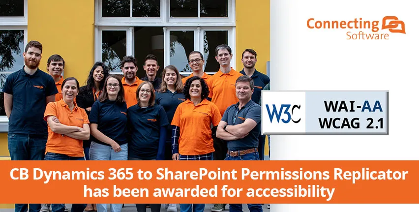 CB Dynamics 365 to SharePoint Permissions Replicator ontvangt toegankelijkheidsprijs