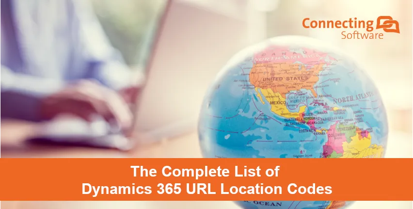 La lista completa de la ubicación URL de dynamics 365