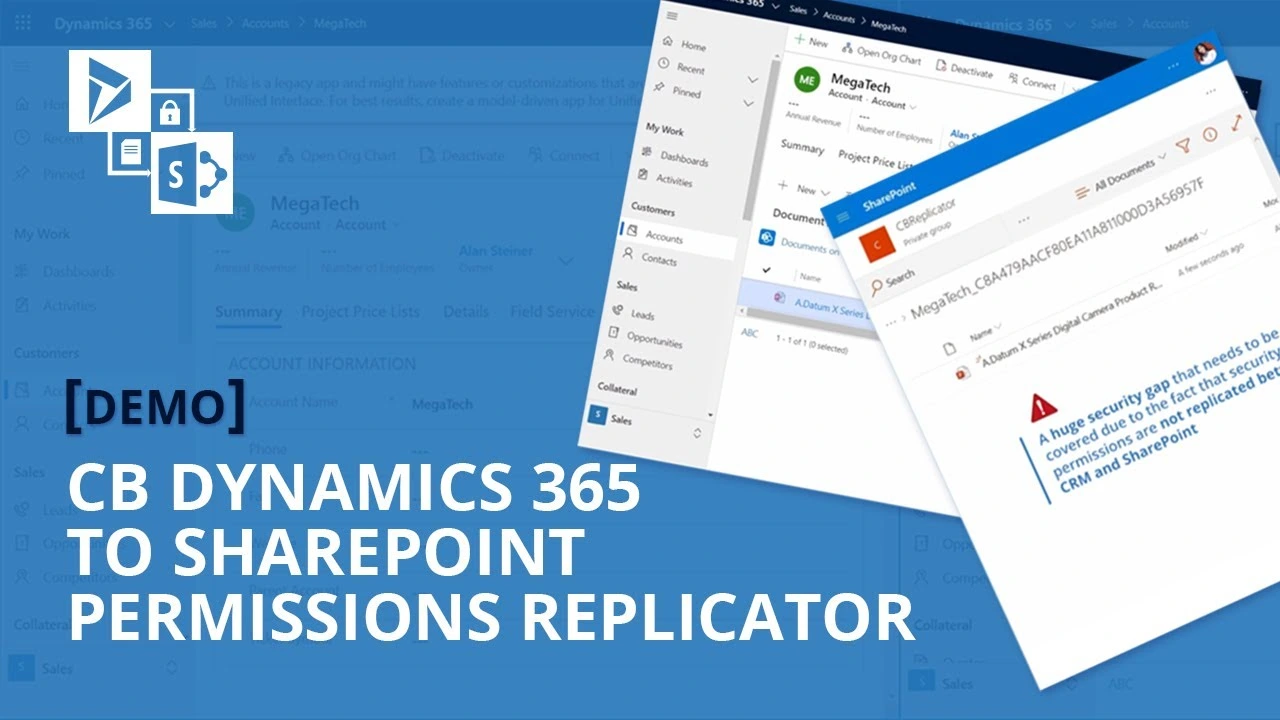 Démonstration CB Dynamics 365 to SharePoint Permissions Replicator