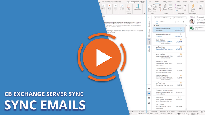 CB Exchange Server Sync - Como sincronizar e-mails Outlook