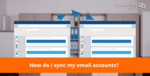 Como faço para sincronizar as minhas contas de e-mail?