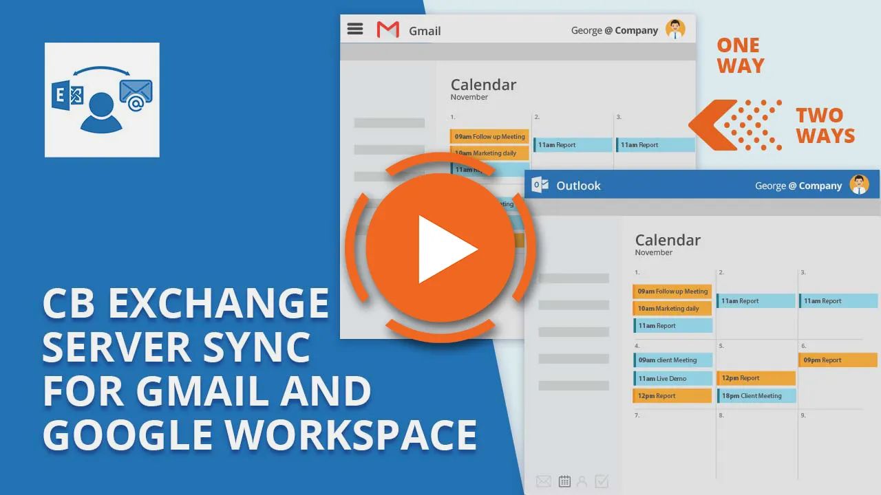 Was ist CB Exchange Server Sync für Google Mail und Google Workspace? 