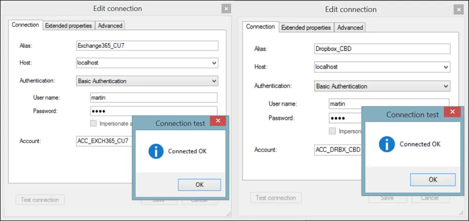 Dropbox y Exchange