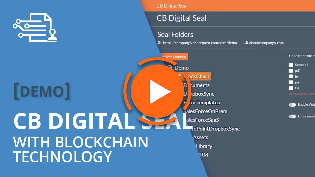 sceau numérique cb avec technologie blockchain