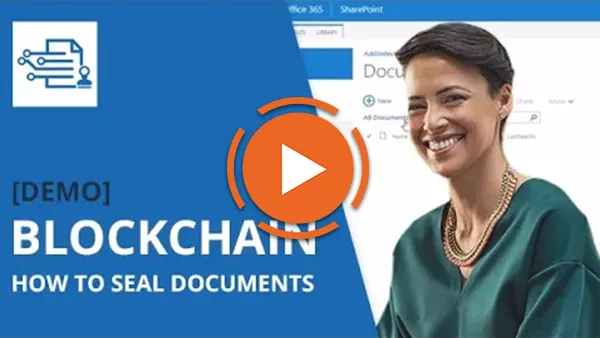 sello con blockchain Miniatura