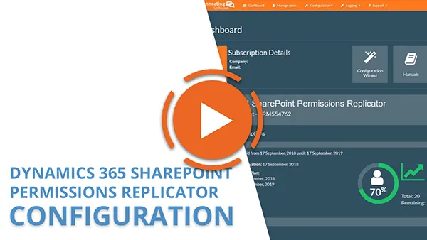 dynamics365sharepointreplicator_configuration（ダイナミックス365シェアポイントレプリケーターコンフィギュレーション