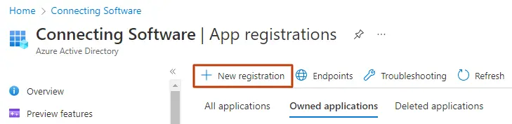 Как создать регистрацию приложений в Azure AD - шаг 3