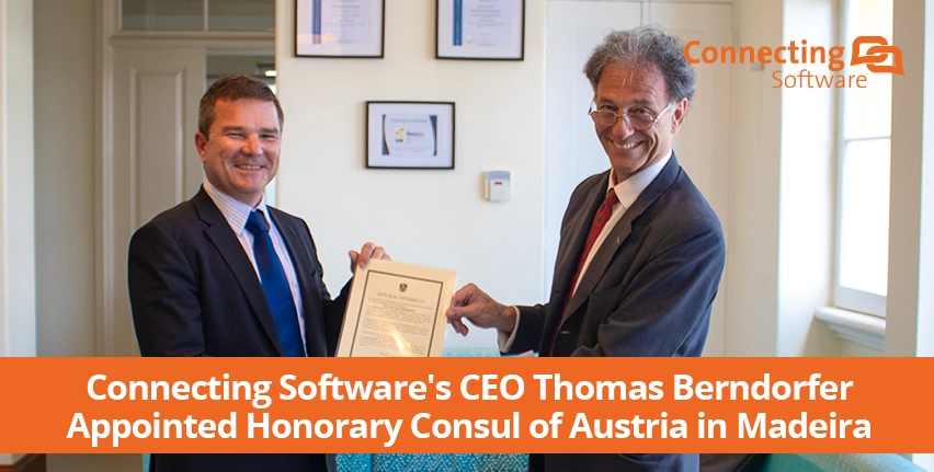 Thomas Berndorfer, CEO von Connecting Software, wird zum Honorarkonsul von Österreich auf Madeira ernannt