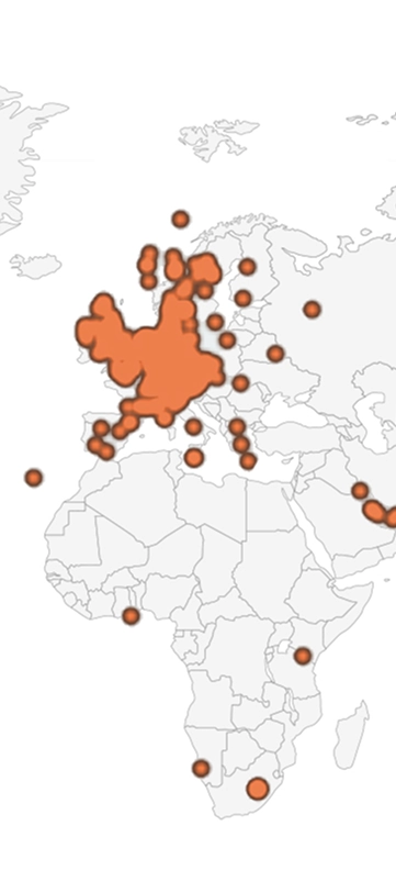 mapa do mundo móvel