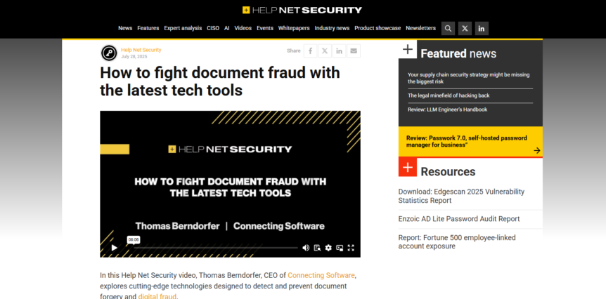 Hoe documentfraude bestrijden met de nieuwste technische hulpmiddelen