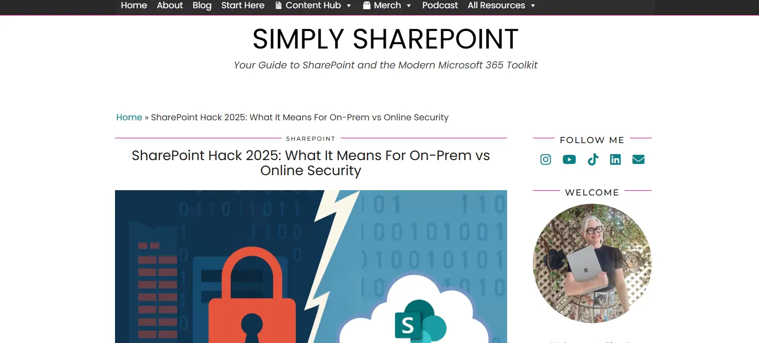 Image en vedette pour "SharePoint Hack 2025 : Sécurité sur site ou en ligne"