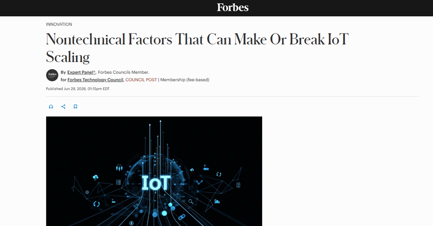 Nontechnical Factors That Can Make Or Break IoT Scaling